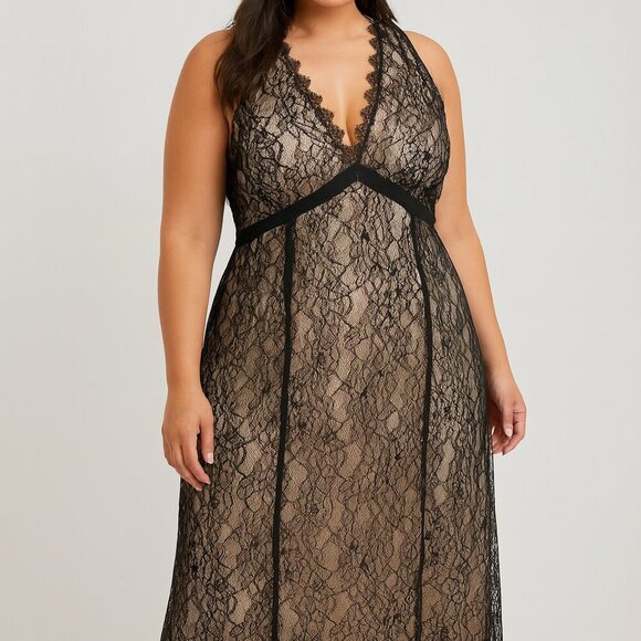 Elie Tahari Black Overlay Lace Dress NWT Size 14 - Picture 1 of 9